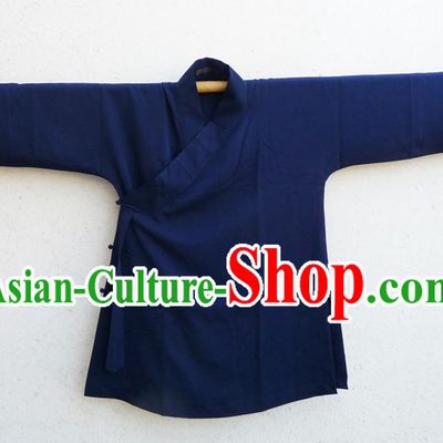 Chinese Classic Deep Blue Taoist Clothes for Men