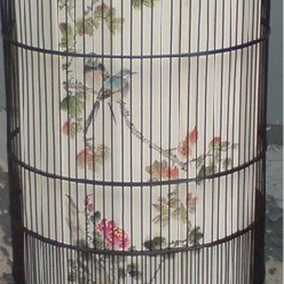 Ancient Antique Style Hand Painted Birdcage Lantern Set