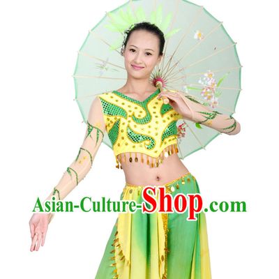 Traditional Chinese Willow Umbrella Dance Costumes for Women