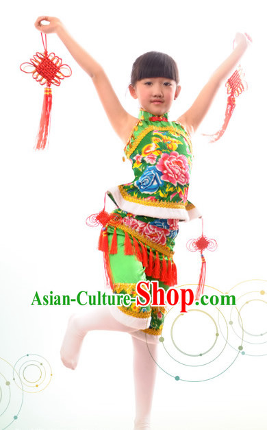 Chinese Lunar New Year Festival Celebration Dance Costume for Children
