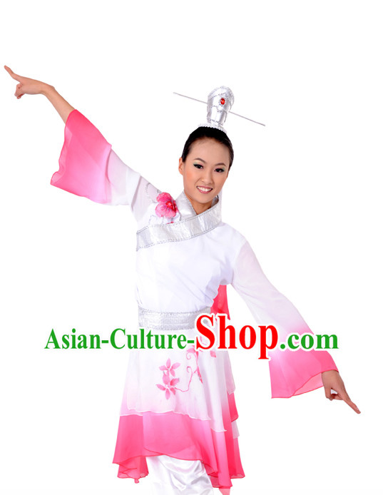 Chinese Classical Zhu Yingtai Color Transition Dance Costume and Headpiece Complete Set for Women