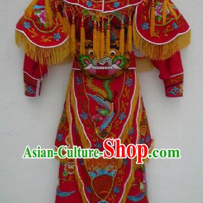 Chinese Classical Red Armor Costumes