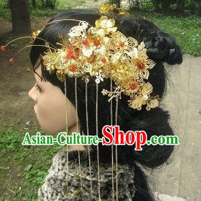 Traditional Chinese Handmade Hairpins and Tassels for Brides