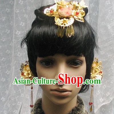 Traditional Chinese Handmade Flower Hair Clasps
