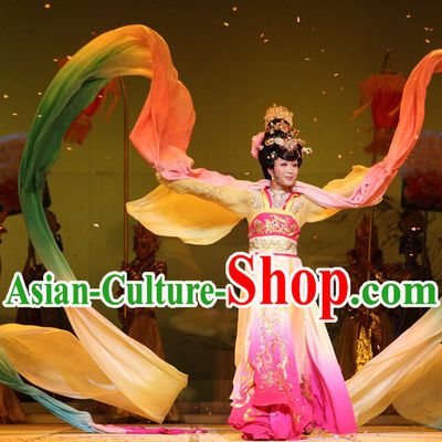 Ancient Chinese Li Yugang Four Beauties Opera Costumes and Hair Accessories Complete Set