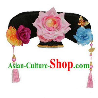 Traditional Chinese Qing Dynasty Palace Hat for Women