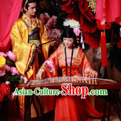 Ancient Chinese Lovers Clothing and Hat for Men and Women