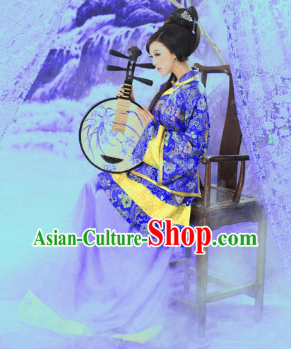 Traditional Chinese Blue Minguo Female Clothing
