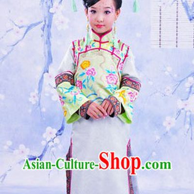 Traditional Chinese Imperial Princess Clothing and Headpiece for Children