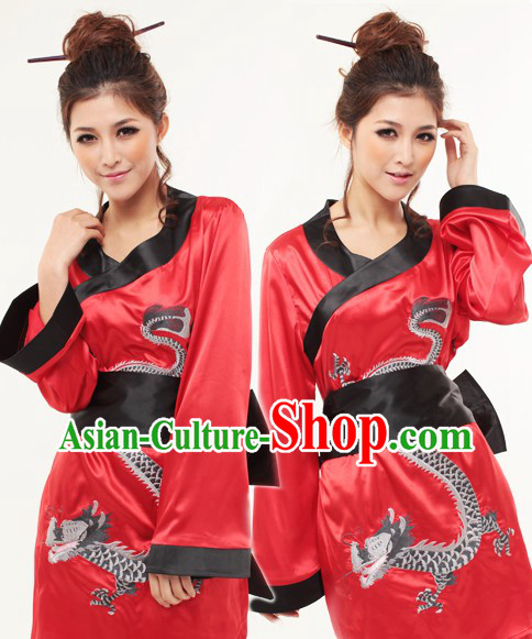 Chinese Red Dragon Costumes Cosplay for Women