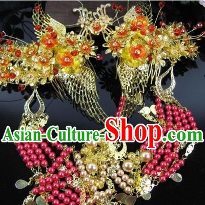 Chinese Classical Handmade Wedding Phoenix Hair Accessories for Brides