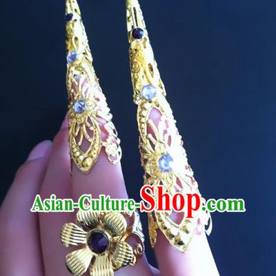 Ancient Chinese Empress Long Fingernails Accessories 10 Pieces Set