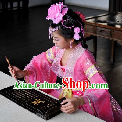 Ancient Chinese Pink Princess Costumes for Children