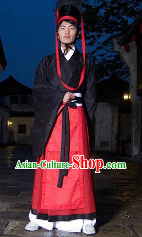 Ancient Chinese Wedding Clothing and Hat for Men