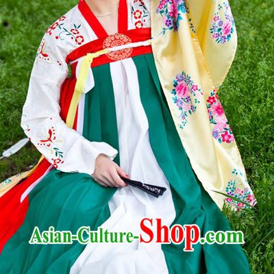 Ancient Chinese Tang Dynasty Clothing Complete Set for Women