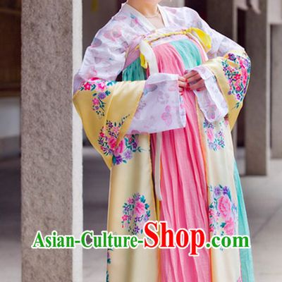 Ancient Chinese Tang Dynasty Clothing Complete Set for Women