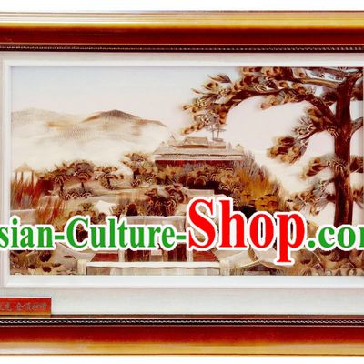 Handmade Real Butterfly Wing Painting - Ancient Beijing