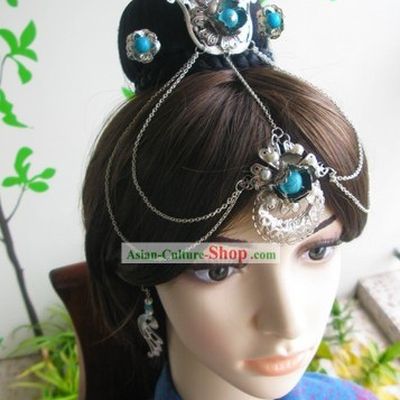 Ancient Chinese Fairy Lady Hair Accessories and Earrings