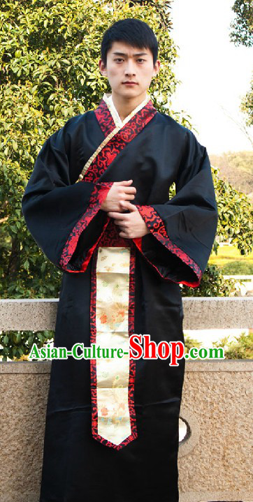 Ancient Chinese Hanfu Zhi Ju Robe for Men