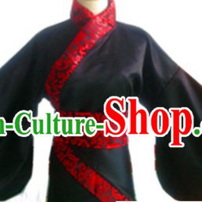 Ancient Chinese Black Gu Zhuang Clothing for Women