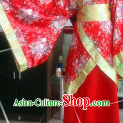 Ancient Chinese Red Wedding Dress Complete Set for Women