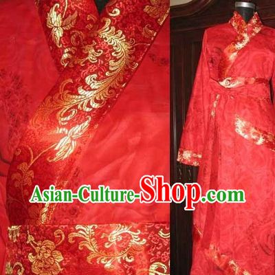Ancient Chinese Red Wedding Dress for Women