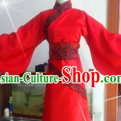Ancient Chinese Red Gu Zhuang Clothing for Women