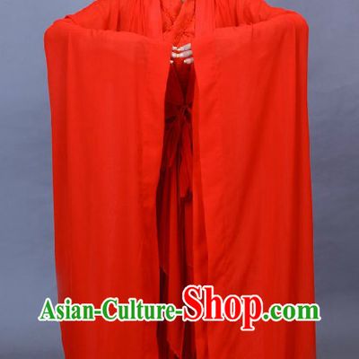 Ancient Chinese Red Hanfu Wedding Dress Complete Set for Brides
