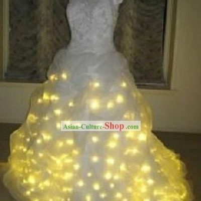 EL Wire Luminous Wedding Dress Complete Set