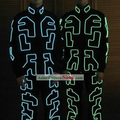 EL Cold Lights Luminous Dance Costumes Complete Set