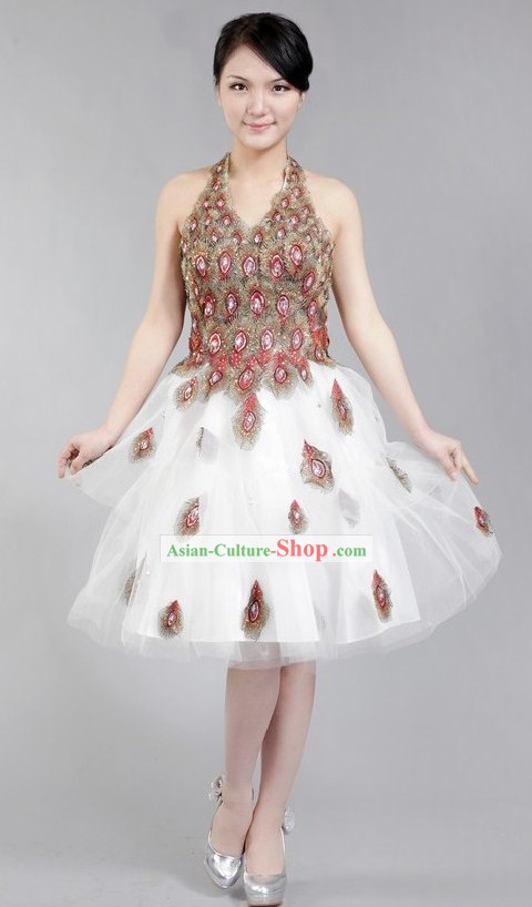 Traditional Chinese Peacock Dance Costume for Women