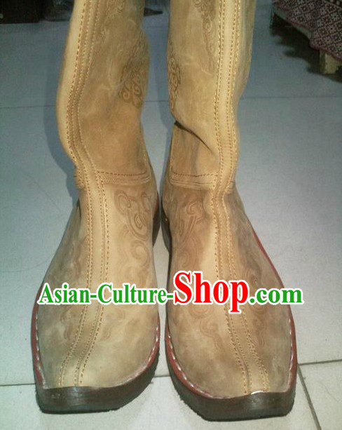 Handmade Classic Mongolian Cowhide Shoes   Boots