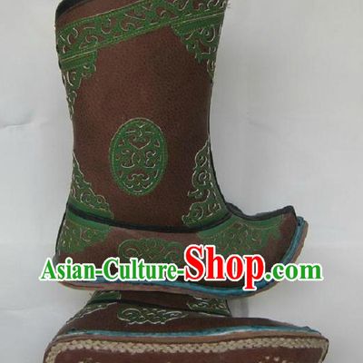 Handmade Classic Mongolian Cowhide Boots for Men
