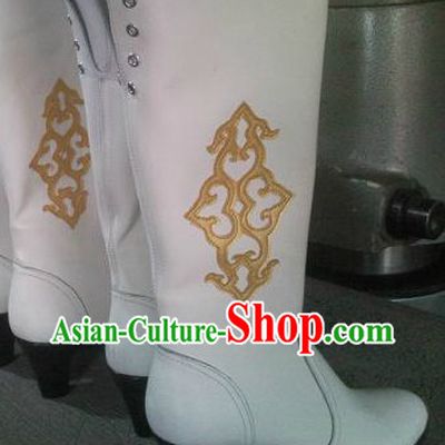 Handmade Classic Mongolian Cowhide Long Boots for Women