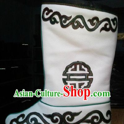 Handmade Classic Mongolian Cowhide Long Boots for Men