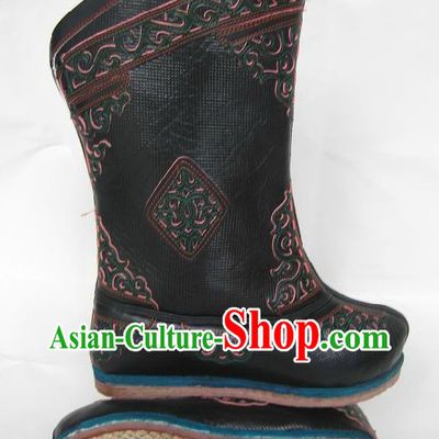 Handmade Classic Mongolian Cowhide Boots for Men