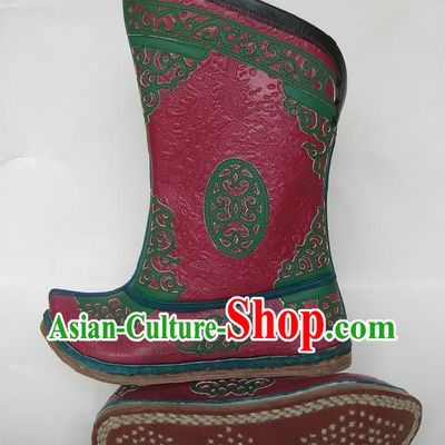 Handmade Classic Mongolian Cowhide Boots for Women