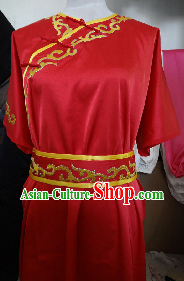 Short Sleeve Wu Shu Silk Blouse and Pants