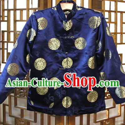 Traditional Chinese Blue Mandarin Blouse