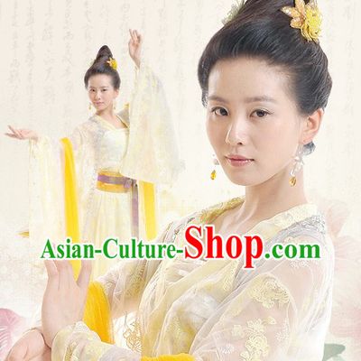 Ancient Chinese Tang Dynasty Princess Wig and Hair Accessories