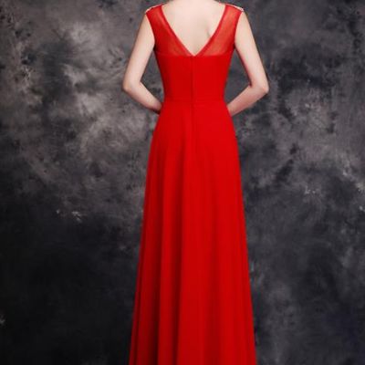 Stunning Chinese Celebrity Red Wedding Dress