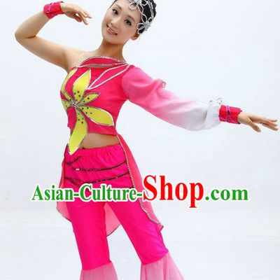 Chinese Stage Performance Dance Costume and Headpiece for Women