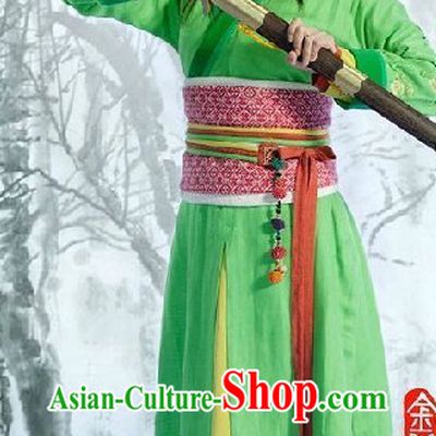 Ancient Chinese Green Kung Fu Costumes for Women