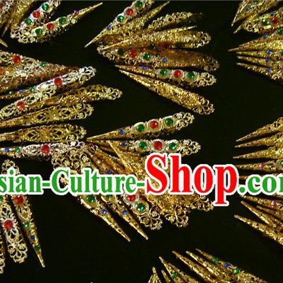 Ancient Chinese Palace Empress Style Fingernail Accessories Four Pieces Set