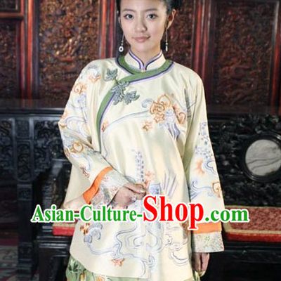 Traditional Chinese Mandarin Minguo Lady Blouse and Skirt