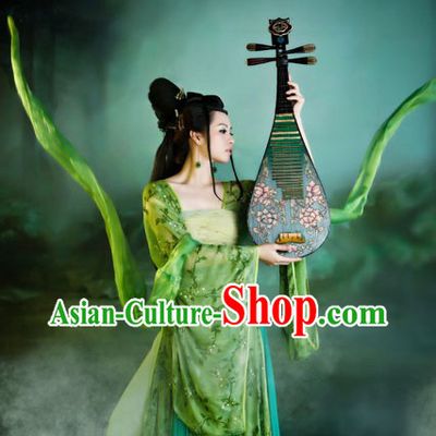 Ancient Chinese Green Fei Tian Fairy Dance Costumes