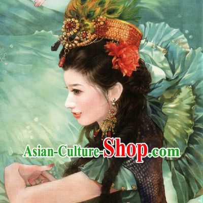 Ancient Chinese Peacock Princess Crown Hair Accessories