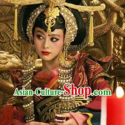 Ancient Chinese Female Emperor Wu Zetian Hair Accessories Complete Set