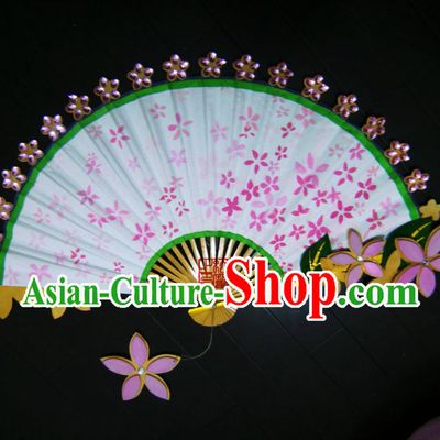 Ancient Chinese Princess Handmade Pink Flower Fan