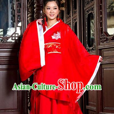Chinese Classical Lucky Red Wedding Dress and Coronet for Brides